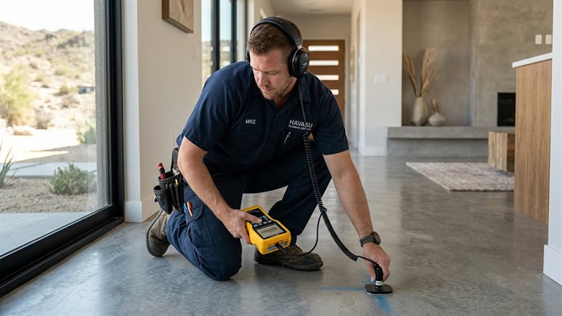 Slab leak repair Marana AZ foundation plumbing diagnostics